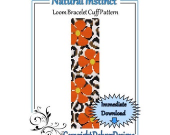 Bead Pattern Loom(Bracelet Cuff)-Natural Instinct
