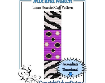 Bead Pattern Loom(Bracelet Cuff)-Mix and Match