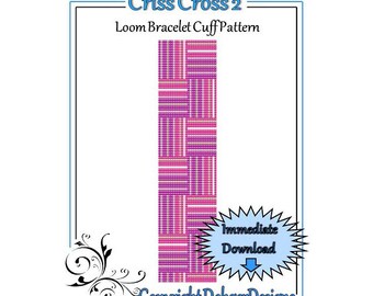 Criss Cross 2 - Loom Bracelet Cuff Pattern