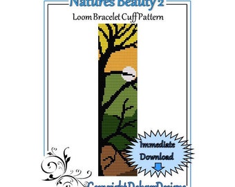 Bead Pattern Loom(Bracelet Cuff)-Natures Beauty 2