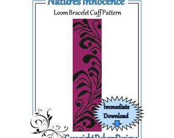 Bead Pattern Loom(Bracelet Cuff)-Natures Innocence