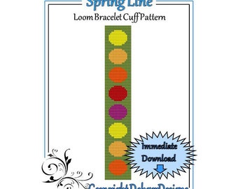 Spring Line - Loom Bracelet Cuff Pattern