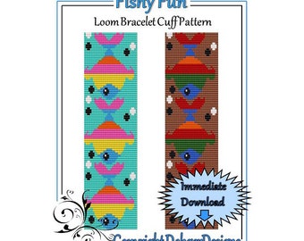 Fishy Fun - Loom Bracelet Cuff Pattern