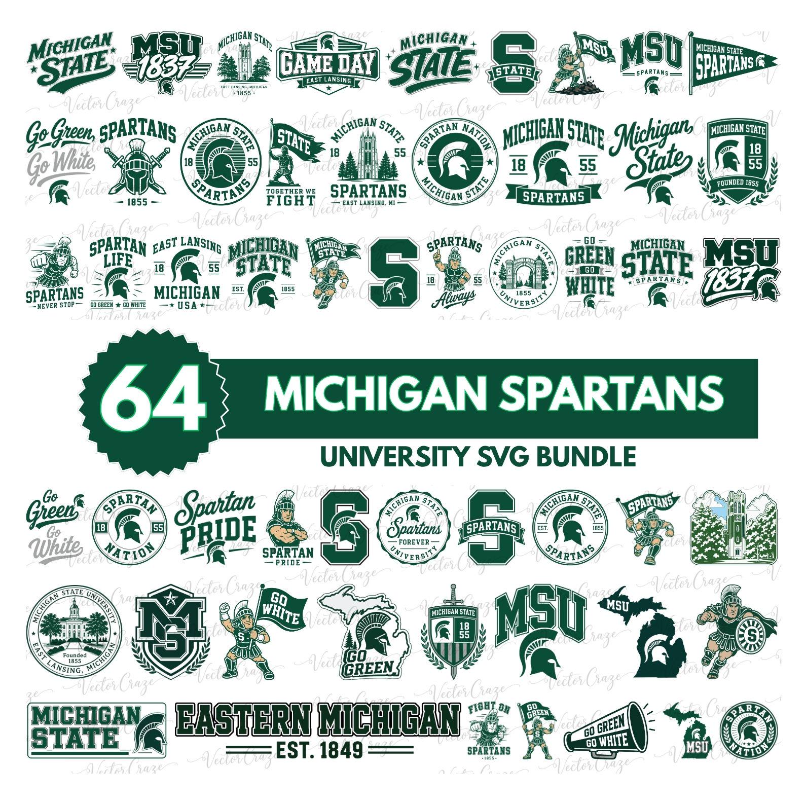 64+ Michigan State Spartans: SVG & PNG - University Cut Files, College ...