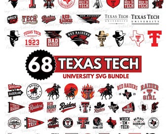 Paquete de más de 68 imágenes de los Texas Tech Red Raiders: SVG y PNG - Atletismo, Universidad, Red Raiders SVG, Dama, Cricut, Fútbol americano (Descarga digital)