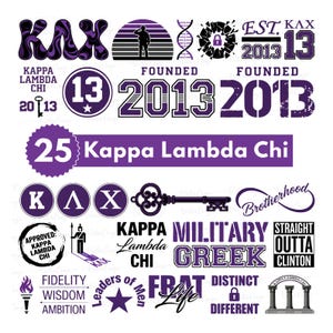 25+ Kappa Lambda Chi: SVG e PNG - Lettere greche della confraternita, militari (file digitali)