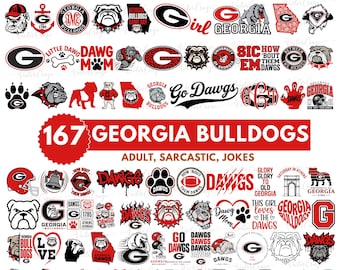 Pacchetto di oltre 167 immagini dei Georgia Bulldogs - Football State, Uga, Bulldawgs, file di schema (download digitale)