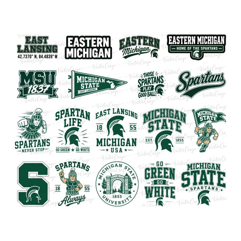 64+ Michigan State Spartans: SVG & PNG - University Cut Files, College ...