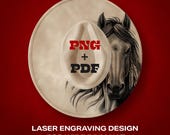 Boho Horse Hat Laser Engraving Design: Wide Brim Burning PNG & PDF files