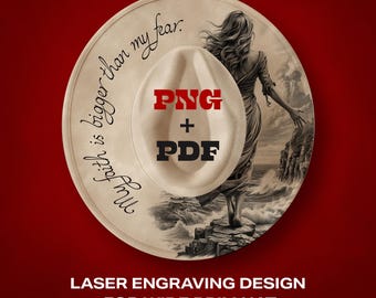 My Faith Hat Laser Engraving Design: Wide Brim Burning PNG & PDF files
