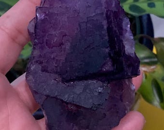 Purple Fluorite Mineral – Durango, Mexico Cubic Crystal