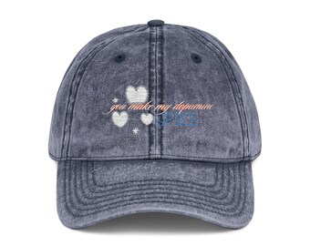 Gorra vintage "Tú provocas mi pico de dopamina", gorra de béisbol bordada, gorra con TDAH, frase divertida de San Valentín, TDAH divertido, humor neurodivergente