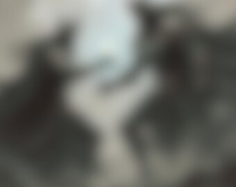 May include: A blurred, abstract digital illustration featuring dark, shadowy figures set against a light, misty background. The text 'gkantyfantasyshop' is visible in the upper right corner of the composition, rendered in a simple white font.