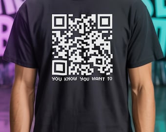 QR Code F.U. My Mom Thinks Im Cool T Shirt | Funny Hidden Message Tee | Pure Cotton