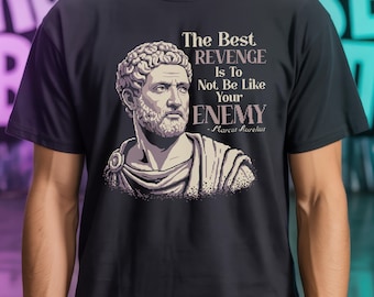 Marcus Aurelius Motivational Phrase Shirt | Stoic Philosophy Tee | Ancient Wisdom Top | Vintage Pixel Stoicism