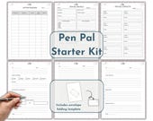 Printable Pen Pal Starter Kit – Letter Templates, Snail Mail Bundle (PDF)