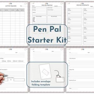 Kit imprimible para amigos por correspondencia: plantillas de cartas y paquete de correo postal (PDF)