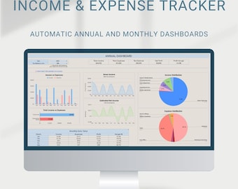 Freelancer Income Expense Tracker | Excel and Google Sheets (Digital Download)