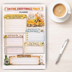 Funny Daily Planner, Chaos To-Do List, A4/A5/US Letter (PDF Download)