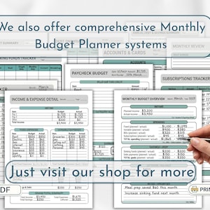 2026 Monthly Budget Planner Printable, Simple Finance Tracker PDF (A4, US Letter PDF) image 3