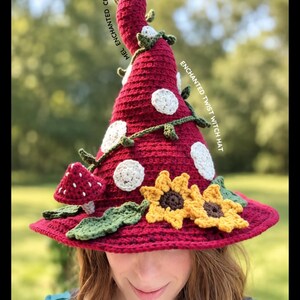 Chapeau de sorcière enchanté à spirale - Modèle au crochet - (PDF numérique)