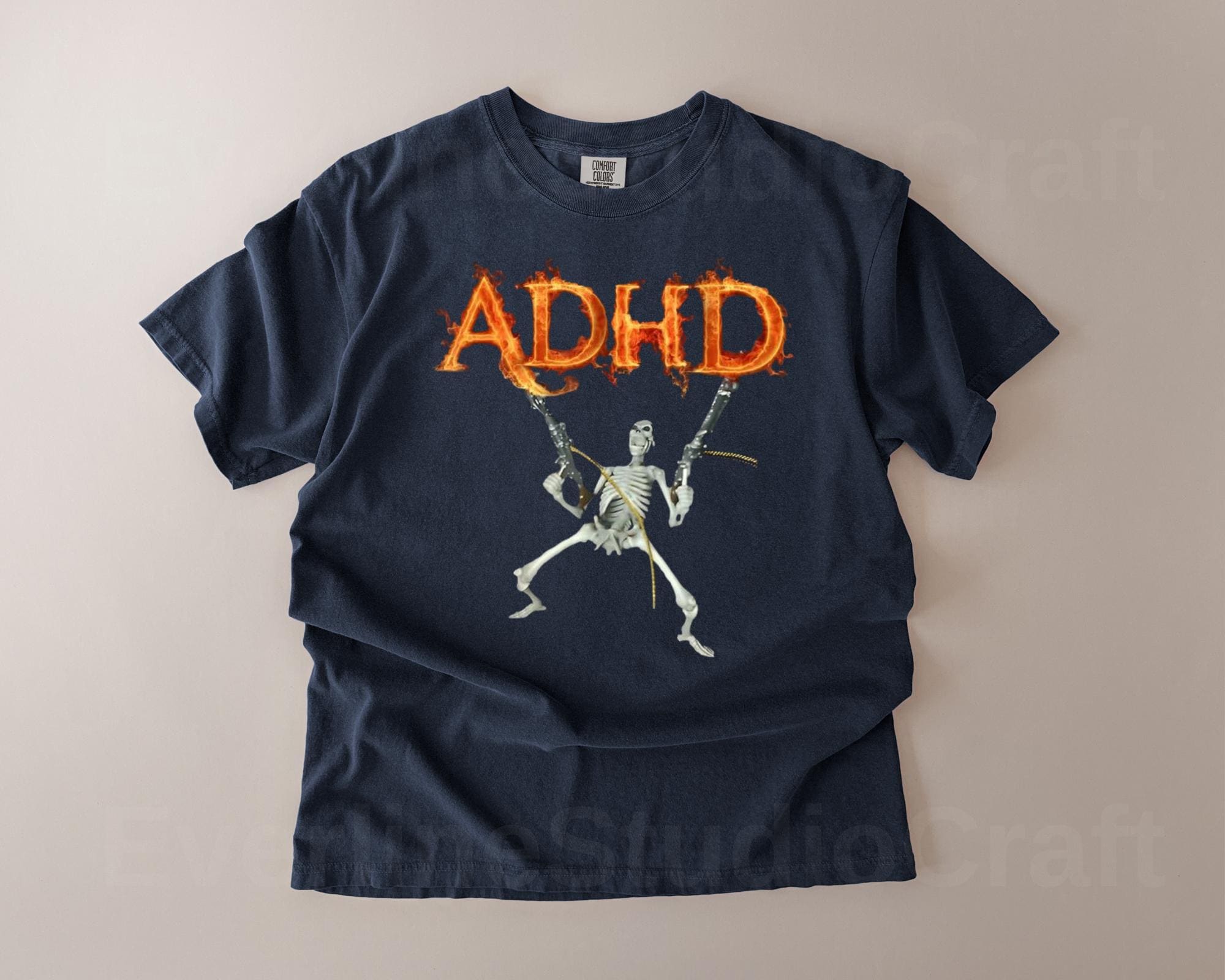 dinoworks ADHD Tシャツ Yamaki Iori Funny ADHD Shirt,funny Neurodivergent Shirt, Mental Health Humor