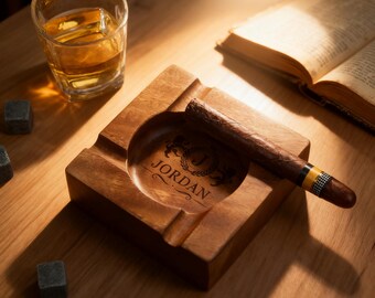 Personalized Cigar Ashtray | Cigar Holder | Christmas Gift for him | Father of groom gifts | Great Gifts for Men | Groomsman Gift