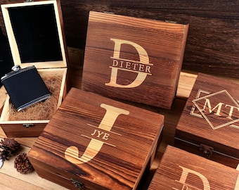 Personalized Groomsmen Gifts Box, Cutom Wooden Box, Groomsmen Proposal Box, Empty Wedding Gift Box