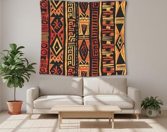 Tapisserie oeil aveugle en or occulte, tenture murale soleil mystique gothique rouge foncé, grande décoration de chambre ésotérique sorcière