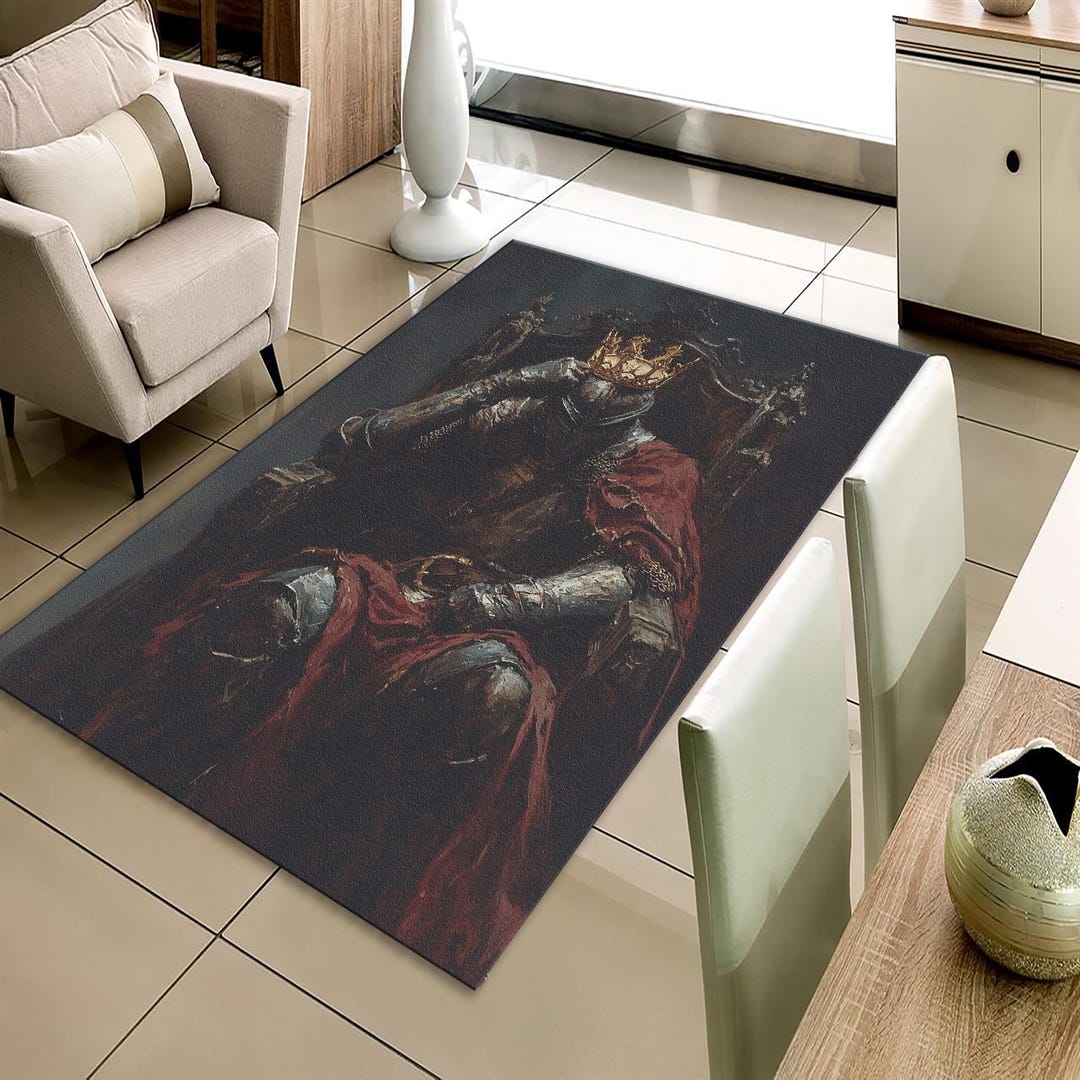 Meta Knight Rug Gothic Knight Rug, Gamer Rug, Dark Aesthetic Area Rug, Medieval King ...