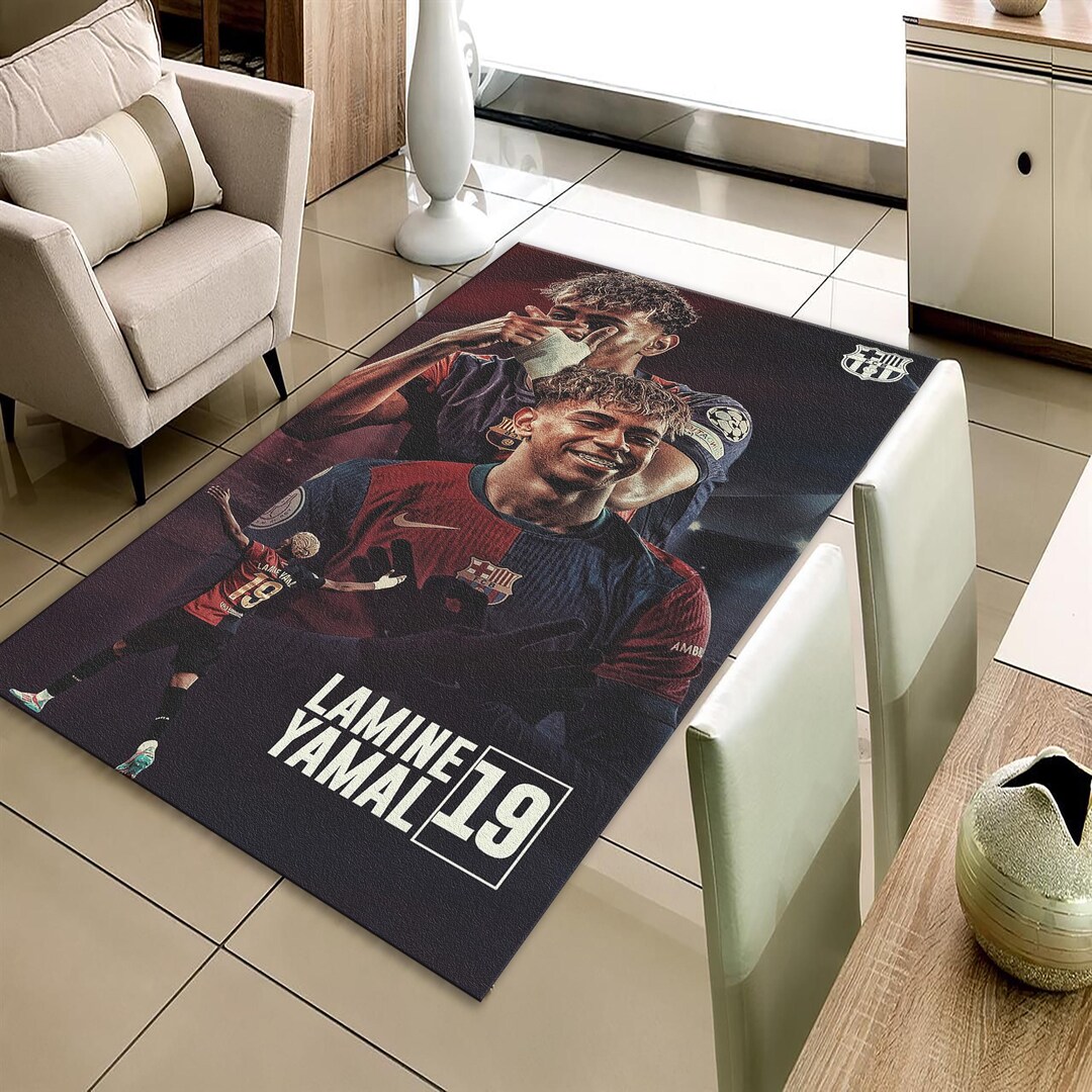 Lamine Yamal Rug, Star Boy Rug, Barcelona Rug,football Rug,barcelona ...