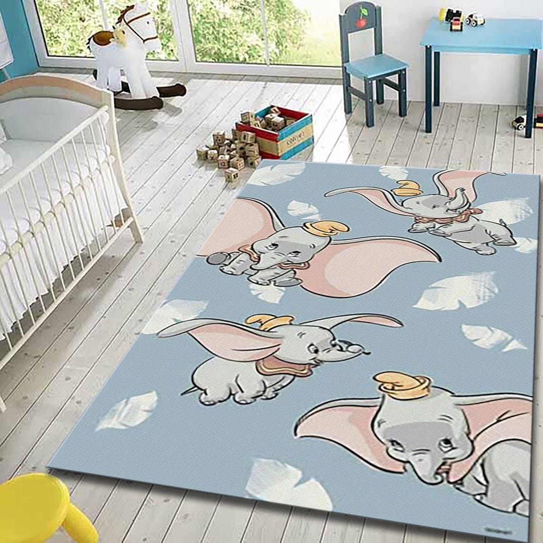 Baby Elephant Rug, Animal Rugs, Cute Elephant Rug, Baby Room Carpet ...