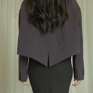 1990s Romeo Gigli Vintage A-line Tailcoat Wool Blazer