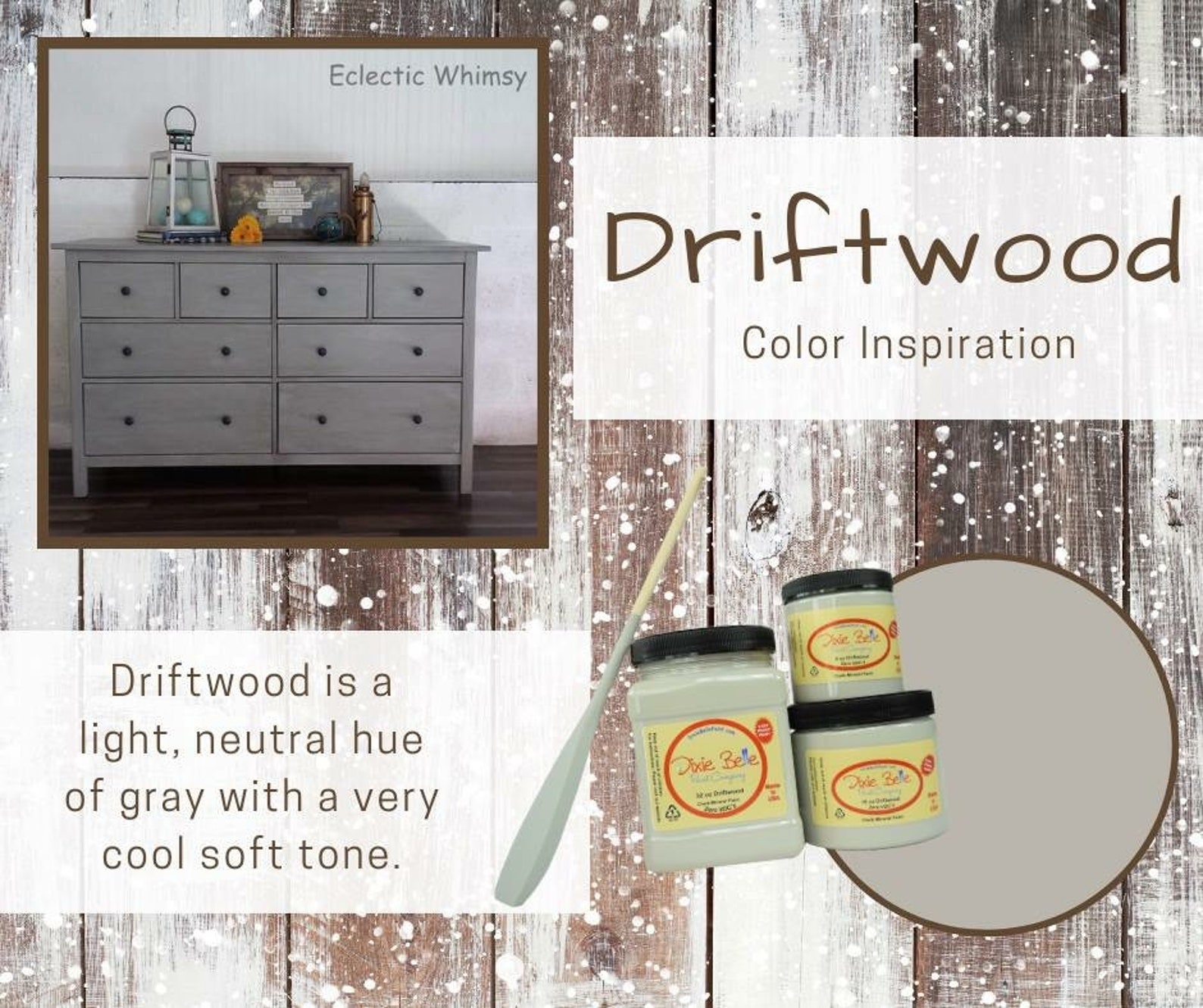 Dixie Belle Driftwood Gray Chalk Mineral Paint DIY Paint Etsy