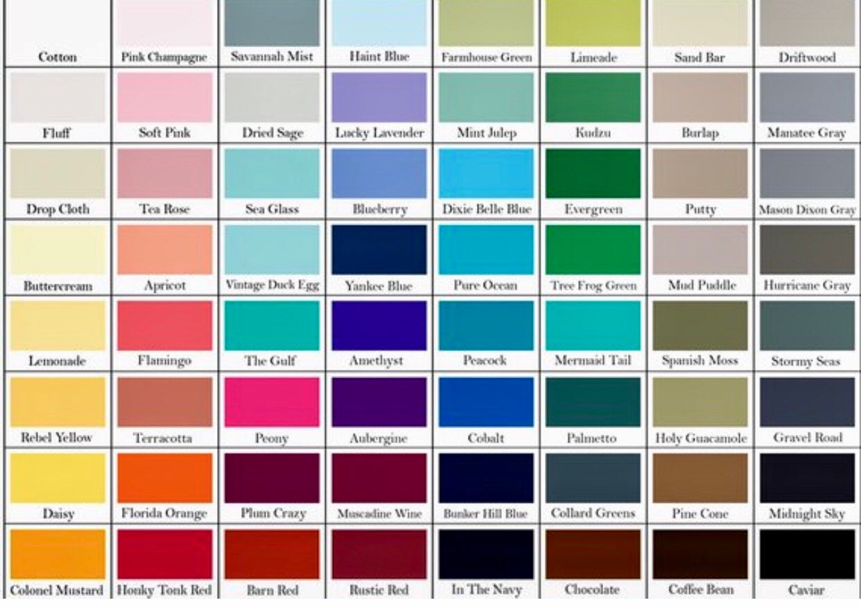 Dixie Belle Color Chart