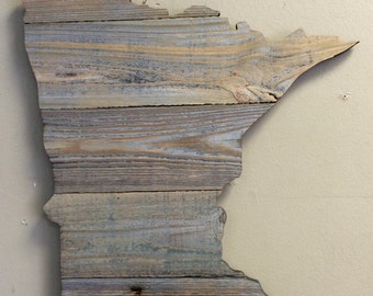 Minnesota State Wood Sign State Shape Rustic Hanger 17" x 15" Laser Engraving Options- Wedding, Home Decor, Birthday, Anniversary