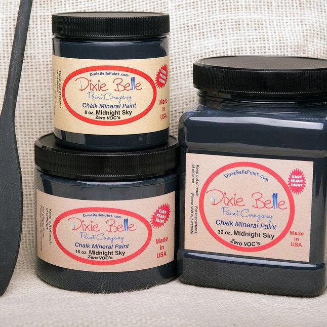 Dixie Belle Midnight Sky Black Mineral Chalk Paint DIY for Etsy