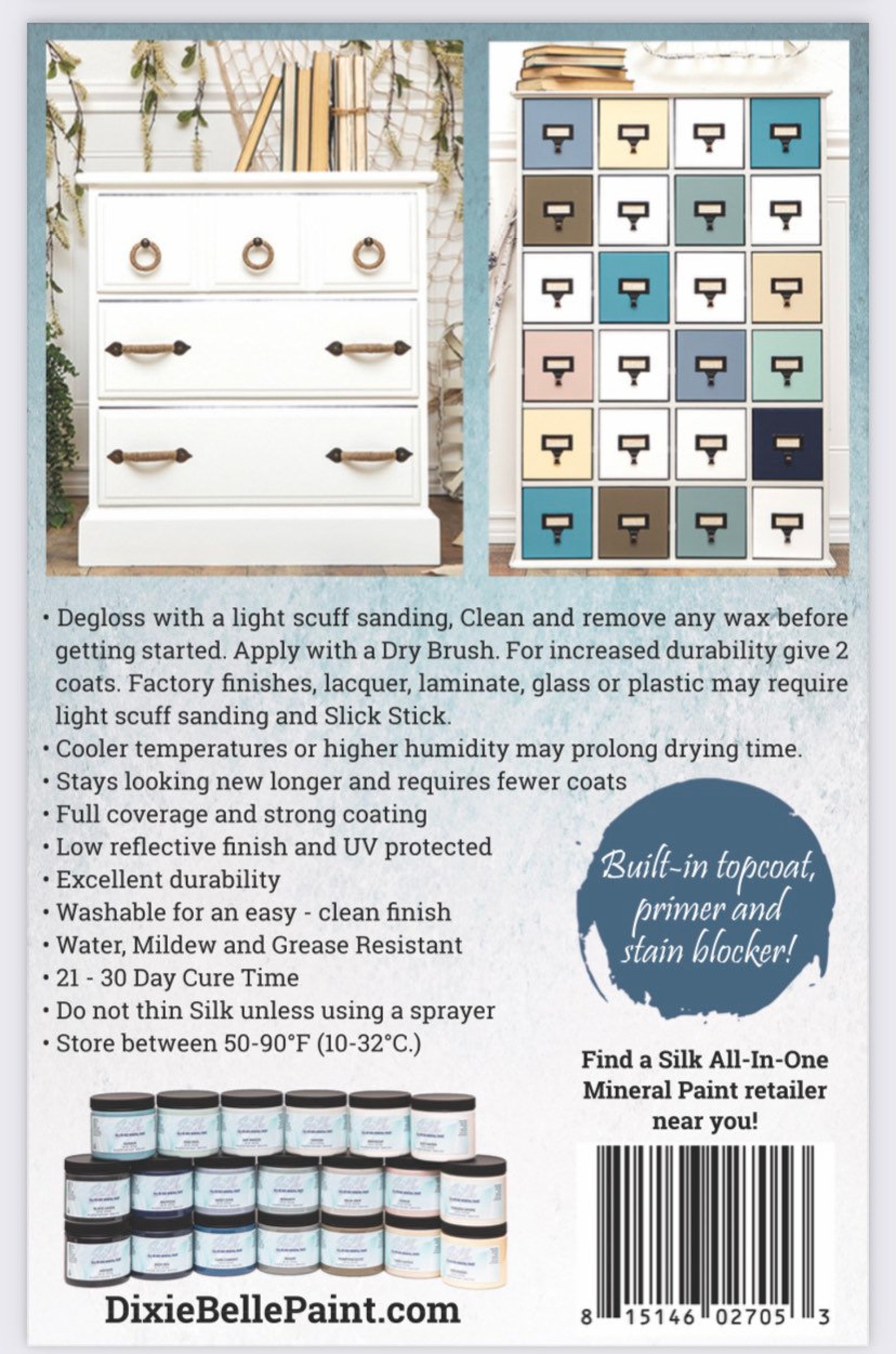 Silk All In One Dixie Belle Mineral Paint Quick UPS Shipping Etsy