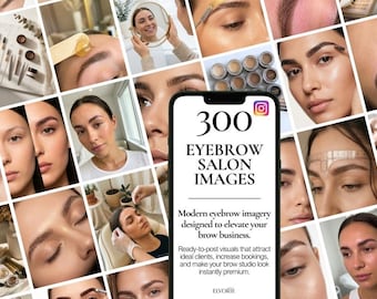 300 Braune Künstlerbilder | Brauenkaschierung, Färbung & Inhalt gestalten | Luxus-Redaktions-Braunen-Fotos | Instagram und Ads Bundle | Kommerzielle Nutzung