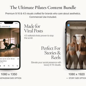 600 Pilates & Wellness Stock Fotos • Leitartikel Fitness Bilder • Ästhetischer Feedbacker Inhalt • Instagram Photo Bundle • Kommerzielle Nutzung Bild 2