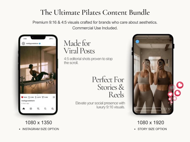 600 Pilates & Wellness Stock Fotos • Leitartikel Fitness Bilder • Ästhetischer Feedbacker Inhalt • Instagram Photo Bundle • Kommerzielle Nutzung Bild 2