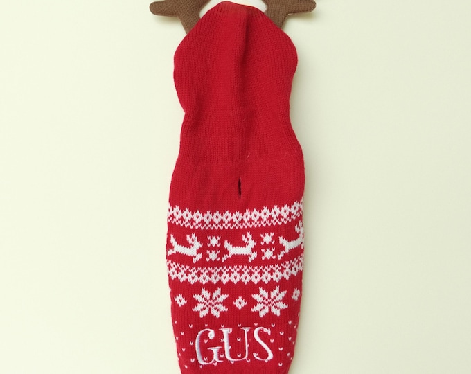 Featured listing image: Personalized Christmas Dog Sweater – Embroidered Holiday Pet Outfit