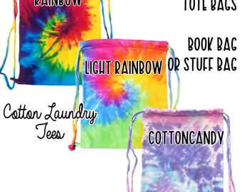 Tie Dye Drawstring Bag, Drawstring Bag, Drawstring Backpack, Tie Dye Bag, Tie Dye Backpack, Cinch Bag, Drawstring Bag, Beach Bag, School Bag
