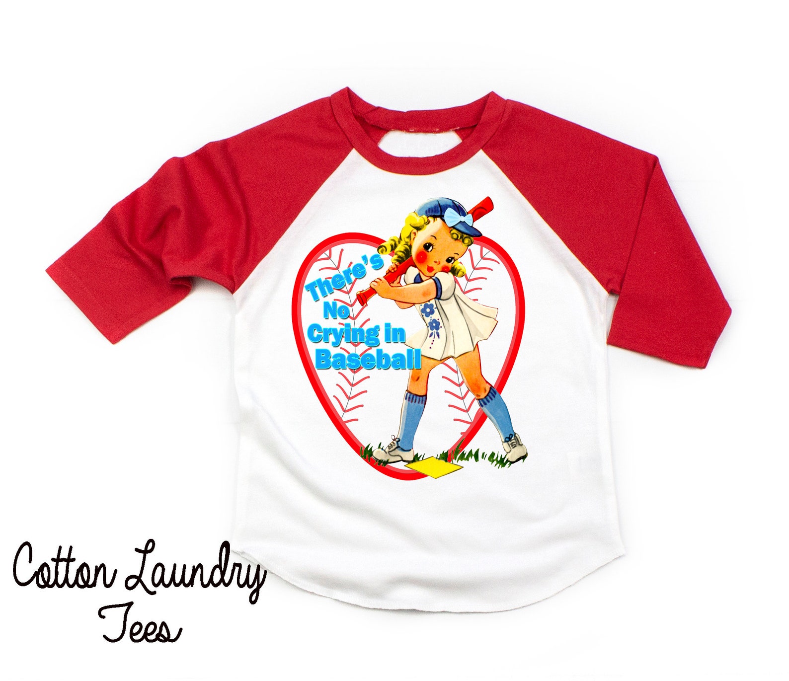 Baseball Tshirt Long Sleeve Baseball Sports Theme Red Sleeve Etsy