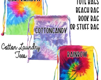 Tie Dye Drawstring Bag, Drawstring Bag, Drawstring Backpack, Tie Dye Bag, Tie Dye Backpack, Cinch Bag, Drawstring Bag, Beach Bag, School Bag