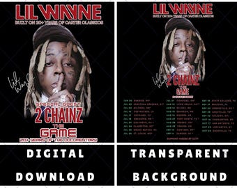 Archivo PNG de la gira de Lil Wayne 2026: Diseño de camiseta pirata (descarga digital)