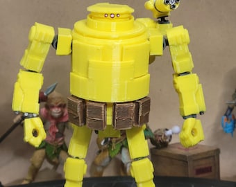 6 in. Armored Front Line Mechanized Soldier in Bright Yellow