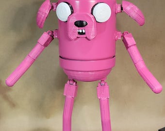 Figura personalizada de perrito rosa impresa en 3D de 11 pulgadas