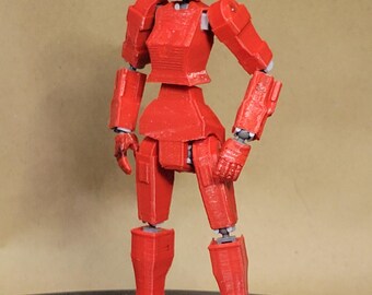 Dron impreso en 3D de 7 pulgadas de altura, color rojo.