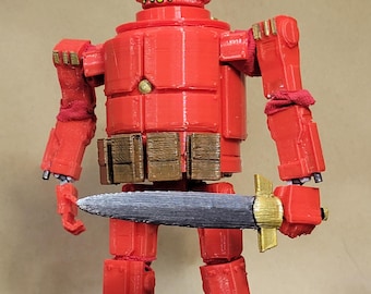 6 in. Armored Front Line Mechanized Soldier in Red